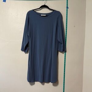 J. Jill Slate Blue 3/4 Sleeve Dress